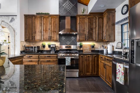 Fully stocked kitchen