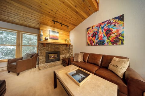 SWP Creekside 403 living area with fireplace