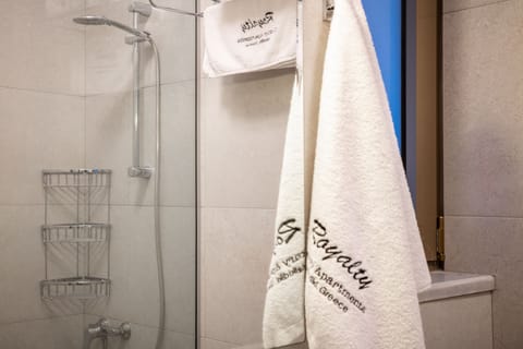 Royal Studio Suite | Bathroom | Shower, rainfall showerhead, designer toiletries, hair dryer