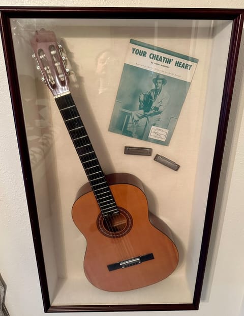 Part of the mountain music inspired theme that flows through the cabin