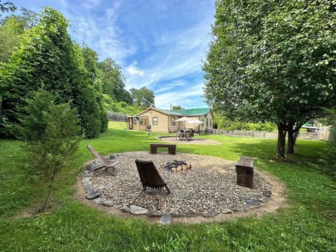 Relax around the fire pit or just hang out and fire up the on-site grill.