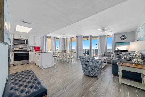 Living room and kitchen