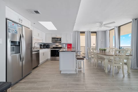 Open floor plan with beach views