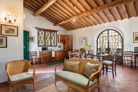 Grand Apartment | Living area | 21-inch flat-screen TV with satellite channels, TV