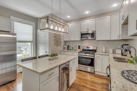 Room, Indoors, Kitchen, Flooring, Kitchen Island