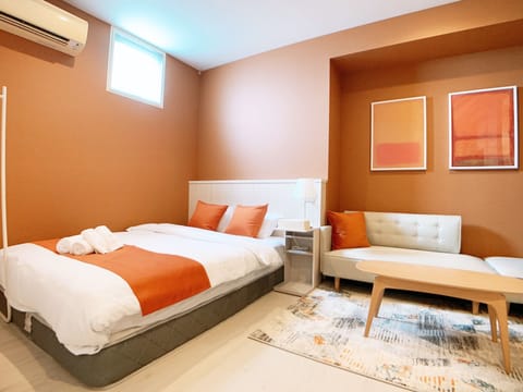 Double Room with ExtraBed, NonSmoking(202), No Pet Allowed(SofaBed is available on advance request) | Desk, iron/ironing board, free WiFi, bed sheets