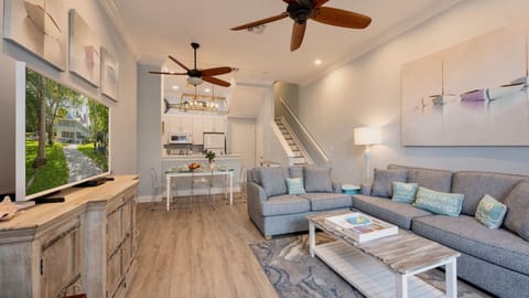 The couch pulls out to a queen sleeper for extra guests...