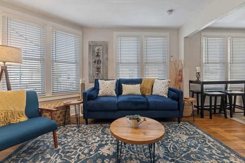 The large windows let in plenty of light and overlook bustling Main St. 