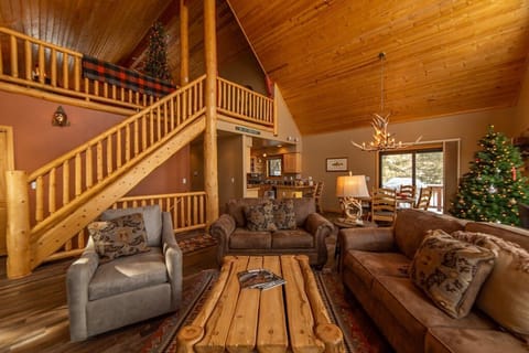 Great room features an open-concept floor plan.