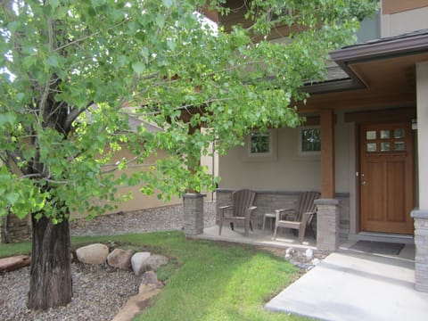 Front porch to enjoy coffee and deer