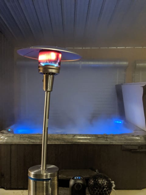 Heaters warm the porch whenever necessary. 