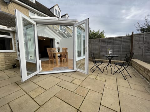 Double doors leading out onto the patio!