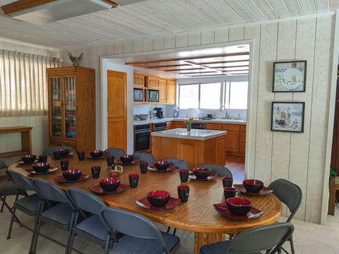 Dining Table, Kitchen, and Game Cabinet