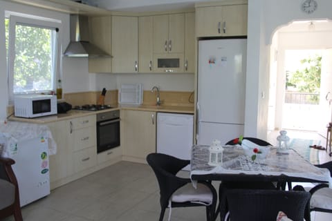 Villa | Private kitchen | Fridge, microwave, oven, stovetop