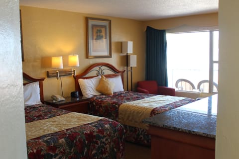 Deluxe Room, 2 Double Beds, Kitchenette | In-room safe, desk, laptop workspace, blackout drapes