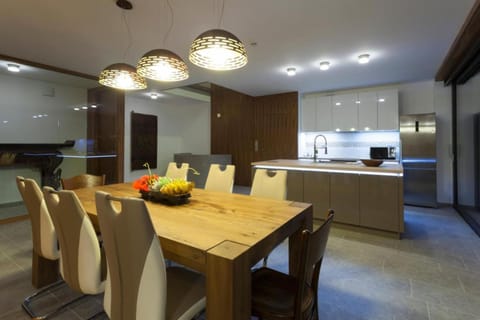 Family Villa, 3 Bedrooms, Refrigerator & Microwave, Mountainside (Luxury Villa Eva Pool Whirlpool &) | Private kitchen | Fridge, microwave, oven, stovetop