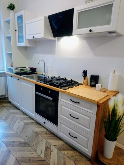 kuchnia, lodowka, kuchenka , piekarnik,  mikrofalówka, wszystkie potrzebne 