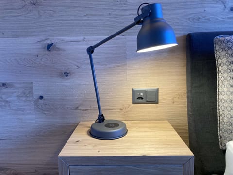 Bedside lamp with phone charger
