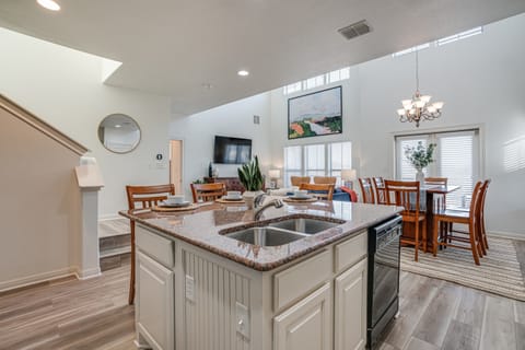 Tall open living areas with lots of light