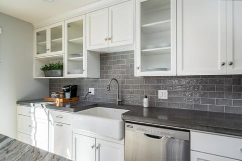 Coffee bar and wide kitchen sink