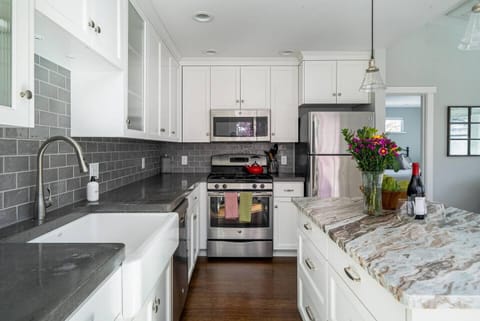 Gas stove, microwave and oven set