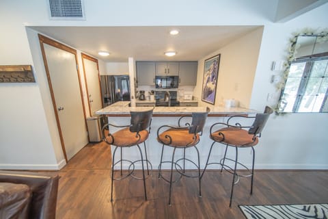 Convenient bar stool seating