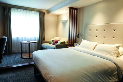 Signature Double Room | Premium bedding, desk, laptop workspace, iron/ironing board