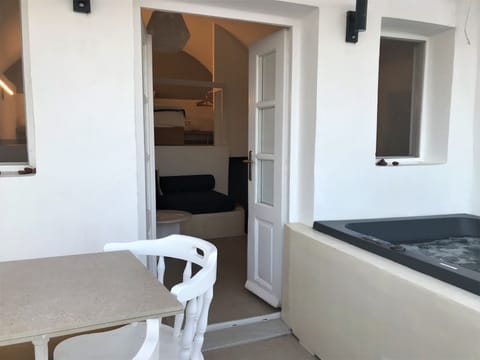 Outdoors area and entrance to the house