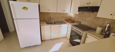 Economy Apartment | Private kitchen | Full-size fridge, oven, stovetop, electric kettle