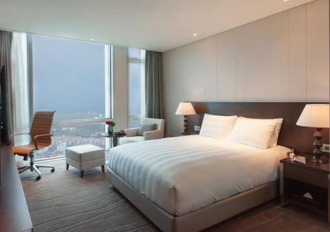 Deluxe Double Room, Ocean View | Premium bedding, pillowtop beds, in-room safe, desk