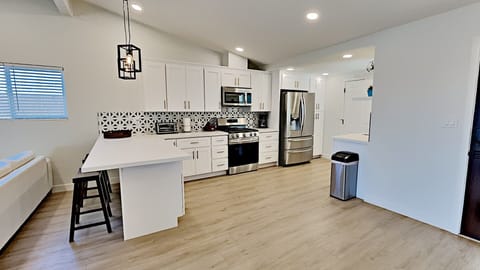 Remodeled Kitchen with Stainless Steel Appliances