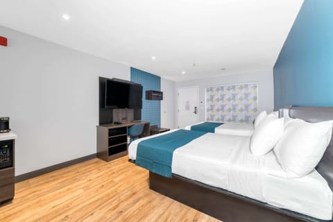 Standard Room, 2 Double Beds, Non Smoking, Kitchen | Premium bedding, Select Comfort beds, desk, iron/ironing board