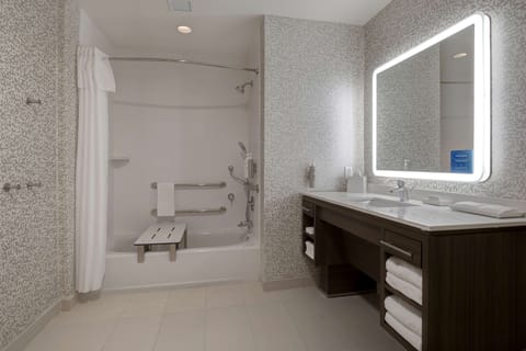 Suite, 1 Bedroom, Accessible, Bathtub (Mobility) | Bathroom | Free toiletries, hair dryer, towels, soap