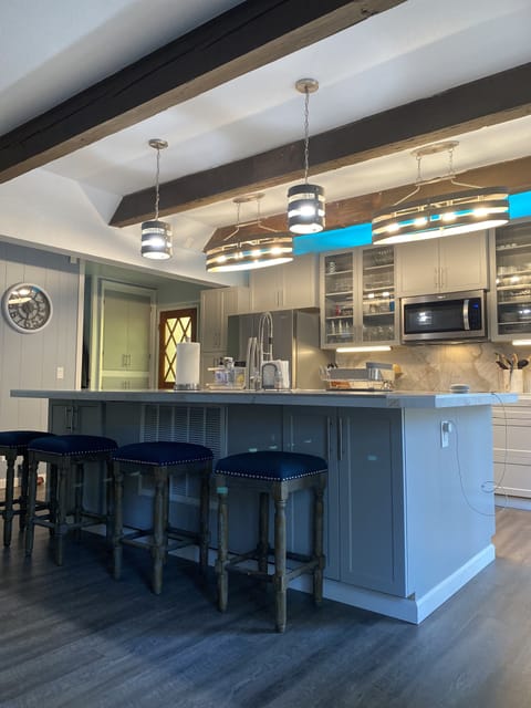Kitchen island with mood lighting
