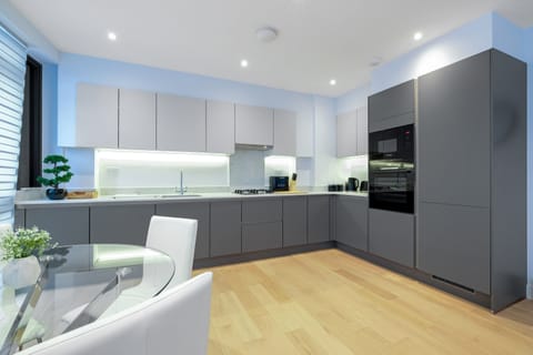 Classic Apartment | Private kitchen | Full-size fridge, microwave, oven, dishwasher