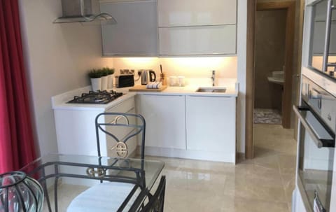 Apartment | Private kitchen | Fridge, microwave, oven, stovetop