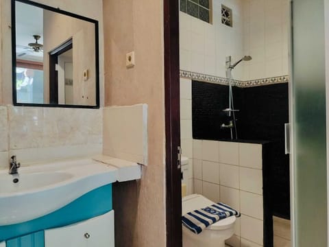 Classic Room | Bathroom | Shower, hair dryer, towels