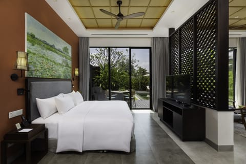 Modern Pool Villa | Egyptian cotton sheets, premium bedding, down comforters, pillowtop beds