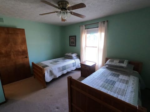 Very comfortable mattresses on beds and plush Linen.