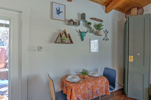 Cozy dining area for two