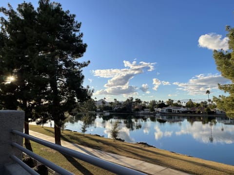View from the balcony! Scottsdale bike path directly outside.