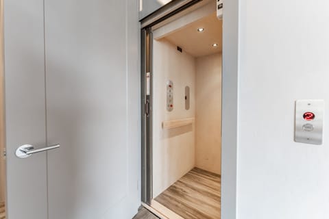 Private in home elevator.