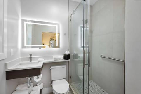 Room | Bathroom | Combined shower/tub, hydromassage showerhead, designer toiletries