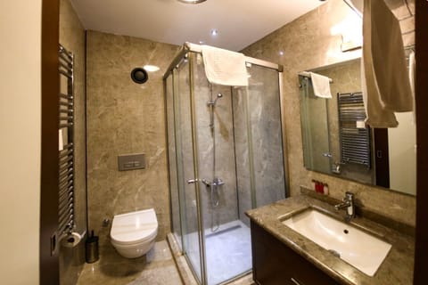 Standard Suite | Bathroom | Shower, free toiletries, hair dryer, slippers