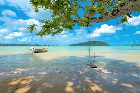 On the beach, free beach shuttle, sun loungers, beach umbrellas