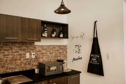 Family Apartment | Private kitchen | Mini-fridge, microwave, espresso maker, coffee/tea maker