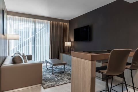 Suite, 1 Bedroom | Desk, laptop workspace, blackout drapes, free WiFi