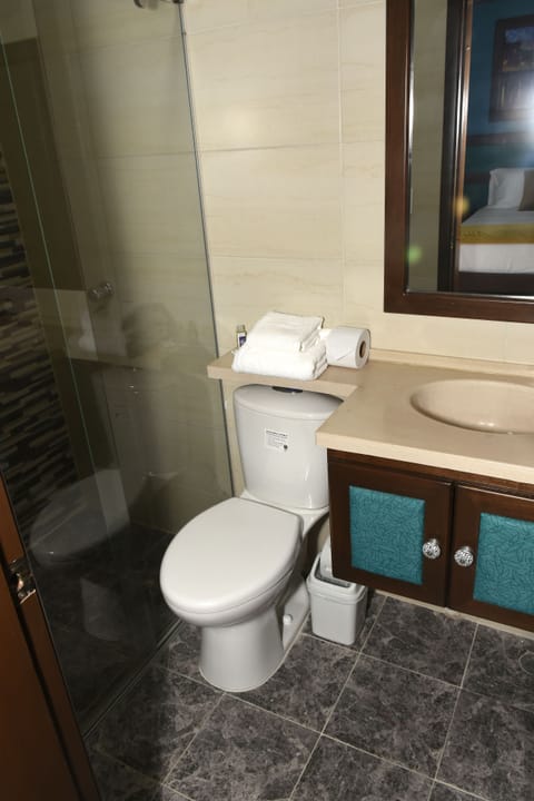 Superior Double Room | Bathroom | Shower, towels
