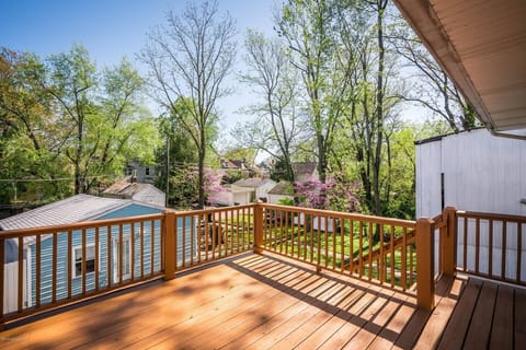 Great outdoor space. This private deck sits off the upstairs master.