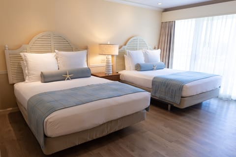 Room, 2 Queen Beds, Balcony, Harbor View | Hypo-allergenic bedding, in-room safe, individually decorated